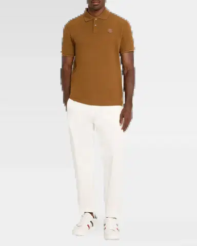 Moncler Men 's Logo Patch Short-Sleeve Polo Shirt | Thumbnail 6 Moncler Men 's Logo Patch Short-Sleeve Polo Shirt | Thumbnail 6