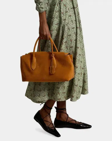 Polo Ralph Lauren Bellport Suede Satchel Top-Handle Bag | Thumbnail 2 Polo Ralph Lauren Bellport Suede Satchel Top-Handle Bag | Thumbnail 2