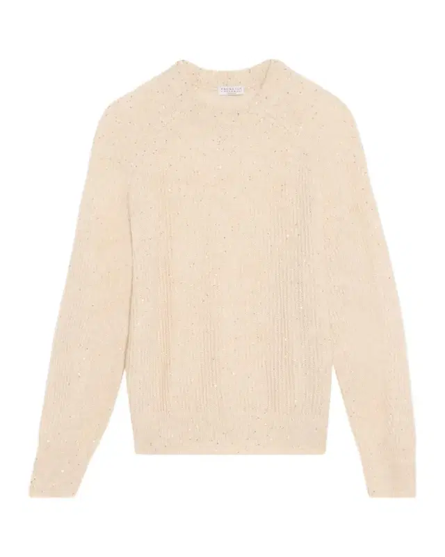 Paillette Mohair-Blend English Rib Crewneck Sweater Paillette Mohair-Blend English Rib Crewneck Sweater