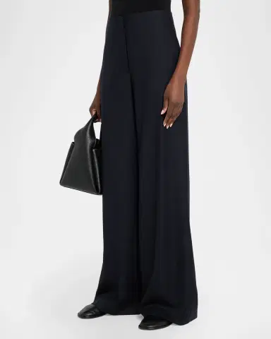 Lafayette 148 New York Thames Wide-Leg Brushed Wool Pants | Thumbnail 4 Lafayette 148 New York Thames Wide-Leg Brushed Wool Pants | Thumbnail 4