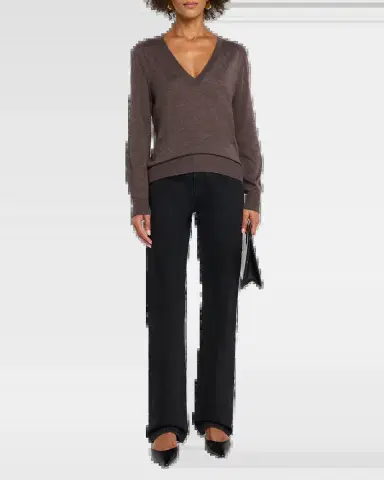 Loulou De Saison Julio Cashmere V-Neck Sweater | Thumbnail 6 Loulou De Saison Julio Cashmere V-Neck Sweater | Thumbnail 6