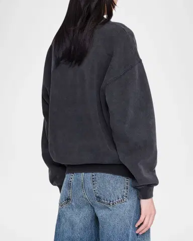 ANINE BING Spencer Embroidered Sweatshirt | Thumbnail 3 ANINE BING Spencer Embroidered Sweatshirt | Thumbnail 3