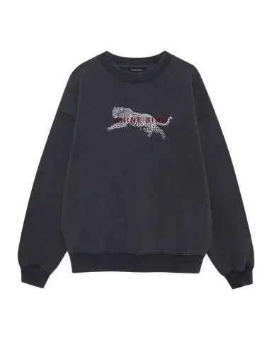 ANINE BING Spencer Embroidered Sweatshirt | Thumbnail 1 ANINE BING Spencer Embroidered Sweatshirt | Thumbnail 1