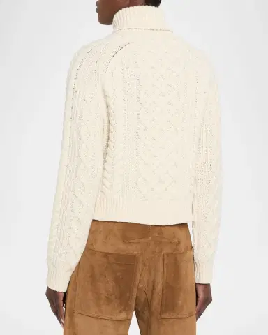 Nili Lotan Ezren Cable-Knit Wool Turtleneck Sweater | Thumbnail 3 Nili Lotan Ezren Cable-Knit Wool Turtleneck Sweater | Thumbnail 3