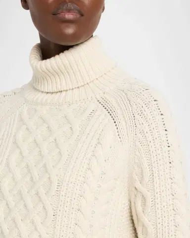 Nili Lotan Ezren Cable-Knit Wool Turtleneck Sweater | Thumbnail 5 Nili Lotan Ezren Cable-Knit Wool Turtleneck Sweater | Thumbnail 5