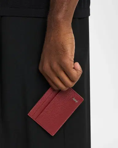 Saint Laurent Men 's Cassandre Leather Card Holder | Thumbnail 2 Saint Laurent Men 's Cassandre Leather Card Holder | Thumbnail 2