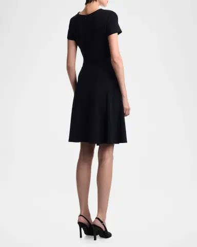 Emporio Armani Textured Knit A-Line Midi Dress | Thumbnail 3 Emporio Armani Textured Knit A-Line Midi Dress | Thumbnail 3