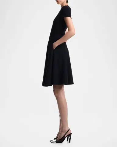 Emporio Armani Textured Knit A-Line Midi Dress | Thumbnail 5 Emporio Armani Textured Knit A-Line Midi Dress | Thumbnail 5