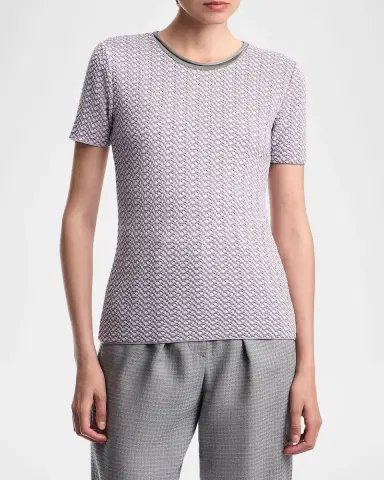 Emporio Armani Abstract Knit Rolled-Neck Sweater | Thumbnail 4 Emporio Armani Abstract Knit Rolled-Neck Sweater | Thumbnail 4
