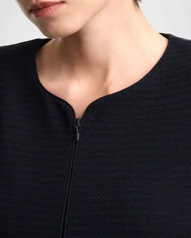 Emporio Armani Zip-Front Embossed Jersey Jacket | Thumbnail 5 Emporio Armani Zip-Front Embossed Jersey Jacket | Thumbnail 5