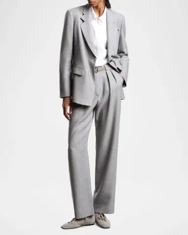 Emporio Armani Single-Breasted Houndstooth Blazer | Thumbnail 2 Emporio Armani Single-Breasted Houndstooth Blazer | Thumbnail 2