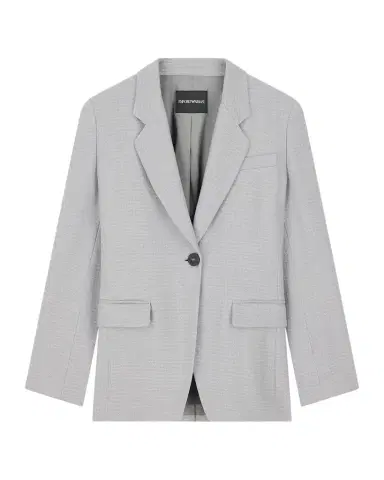 Emporio Armani Single-Breasted Houndstooth Blazer | Thumbnail 1 Emporio Armani Single-Breasted Houndstooth Blazer | Thumbnail 1