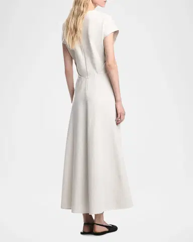 Emporio Armani Shimmering A-Line Midi Dress | Thumbnail 3 Emporio Armani Shimmering A-Line Midi Dress | Thumbnail 3