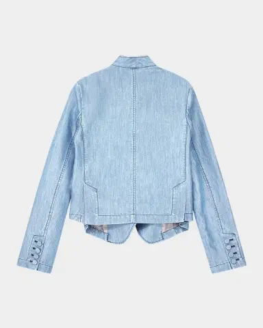 Emporio Armani Double-Breasted Denim Blazer | Thumbnail 3 Emporio Armani Double-Breasted Denim Blazer | Thumbnail 3