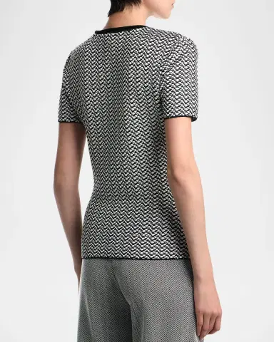 Emporio Armani Abstract Knit Rolled-Neck Sweater | Thumbnail 3 Emporio Armani Abstract Knit Rolled-Neck Sweater | Thumbnail 3
