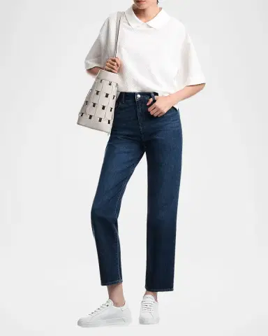 Emporio Armani Chevron Jacquard-Knit Polo Sweater | Thumbnail 2 Emporio Armani Chevron Jacquard-Knit Polo Sweater | Thumbnail 2