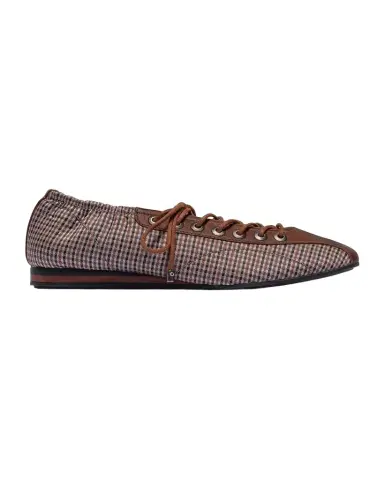 Bernardo Billie Check Leather Sneakerina Flats | Thumbnail 1 Bernardo Billie Check Leather Sneakerina Flats | Thumbnail 1