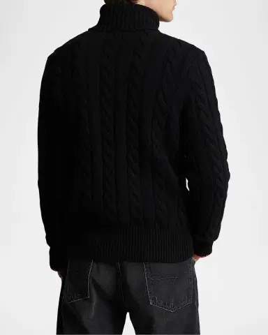Polo Ralph Lauren Men's Cable Knit Turtleneck Sweater | Thumbnail 3 Polo Ralph Lauren Men's Cable Knit Turtleneck Sweater | Thumbnail 3