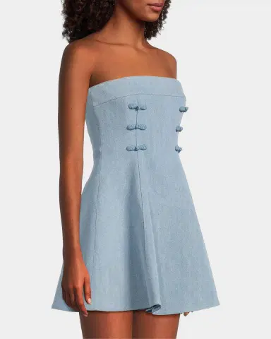 Sau Lee Tai Denim Strapless Minidress | Thumbnail 5 Sau Lee Tai Denim Strapless Minidress | Thumbnail 5