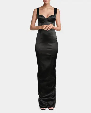 Sau Lee Palmela Sleeveless Satin Gown | Thumbnail 2 Sau Lee Palmela Sleeveless Satin Gown | Thumbnail 2