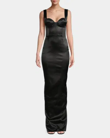 Sau Lee Palmela Sleeveless Satin Gown | Thumbnail 4 Sau Lee Palmela Sleeveless Satin Gown | Thumbnail 4