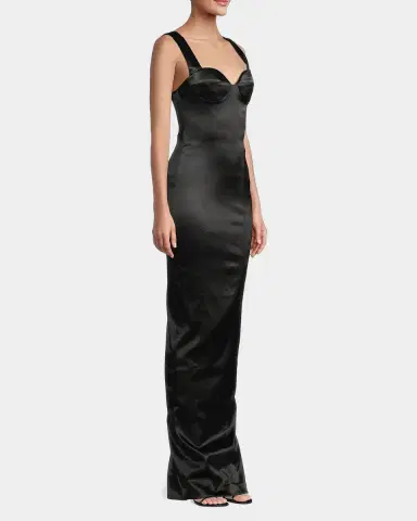 Sau Lee Palmela Sleeveless Satin Gown | Thumbnail 6 Sau Lee Palmela Sleeveless Satin Gown | Thumbnail 6
