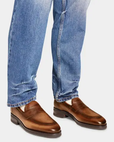 Allen Edmonds Reserve Men 's Roman Grained Leather Penny Loafers | Thumbnail 2 Allen Edmonds Reserve Men 's Roman Grained Leather Penny Loafers | Thumbnail 2