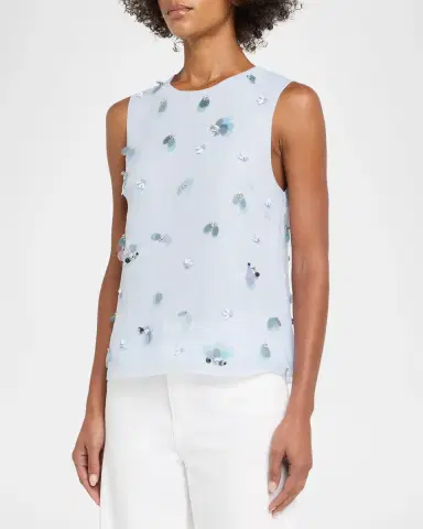 SIMKHAI Celia Sequined Sleeveless Top | Thumbnail 4 SIMKHAI Celia Sequined Sleeveless Top | Thumbnail 4