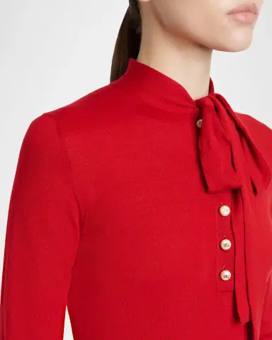 Dolce & Gabbana Bow Long-Sleeve Buttoned Knit Top | Thumbnail 5 Dolce & Gabbana Bow Long-Sleeve Buttoned Knit Top | Thumbnail 5