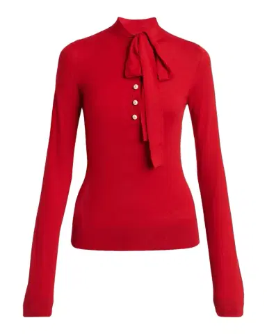 Dolce & Gabbana Bow Long-Sleeve Buttoned Knit Top | Thumbnail 1 Dolce & Gabbana Bow Long-Sleeve Buttoned Knit Top | Thumbnail 1