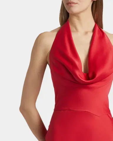 David Meister Marcheline Crêpe Halterneck Gown | Thumbnail 5 David Meister Marcheline Crêpe Halterneck Gown | Thumbnail 5