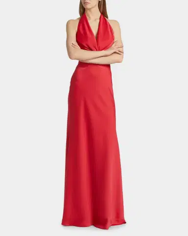 David Meister Marcheline Crêpe Halterneck Gown | Thumbnail 7 David Meister Marcheline Crêpe Halterneck Gown | Thumbnail 7