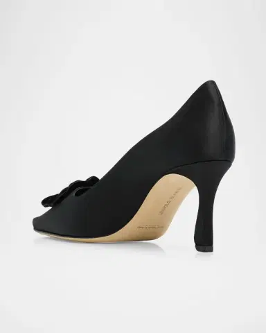 Manolo Blahnik 95mm Fortan Satin Pumps | Thumbnail 4 Manolo Blahnik 95mm Fortan Satin Pumps | Thumbnail 4