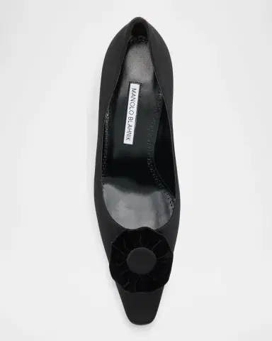 Manolo Blahnik 95mm Fortan Satin Pumps | Thumbnail 6 Manolo Blahnik 95mm Fortan Satin Pumps | Thumbnail 6
