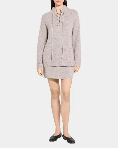 Theory Oversized Drawstring Wool-Blend Pullover Sweater | Thumbnail 2 Theory Oversized Drawstring Wool-Blend Pullover Sweater | Thumbnail 2