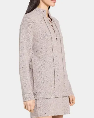 Theory Oversized Drawstring Wool-Blend Pullover Sweater | Thumbnail 7 Theory Oversized Drawstring Wool-Blend Pullover Sweater | Thumbnail 7