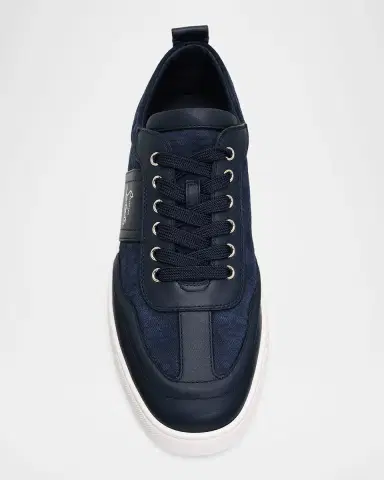 Christian Louboutin Men 's Retero Reversed Leather Low-Top Sneakers | Thumbnail 4 Christian Louboutin Men 's Retero Reversed Leather Low-Top Sneakers | Thumbnail 4