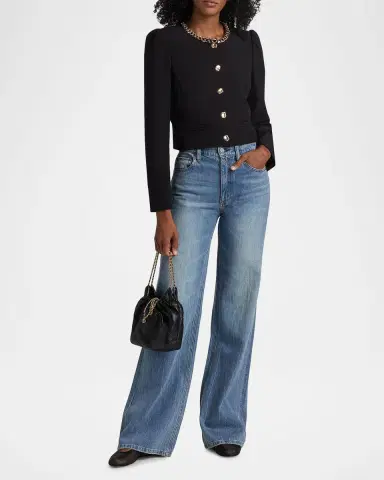 Generation Love Chiara Chain-Embellished Crepe Jacket | Thumbnail 2 Generation Love Chiara Chain-Embellished Crepe Jacket | Thumbnail 2