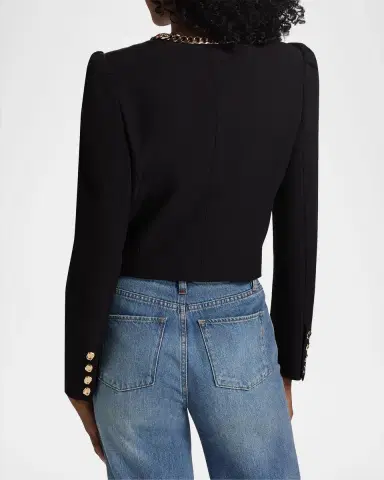 Generation Love Chiara Chain-Embellished Crepe Jacket | Thumbnail 3 Generation Love Chiara Chain-Embellished Crepe Jacket | Thumbnail 3