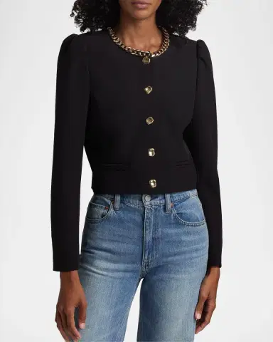 Generation Love Chiara Chain-Embellished Crepe Jacket | Thumbnail 4 Generation Love Chiara Chain-Embellished Crepe Jacket | Thumbnail 4
