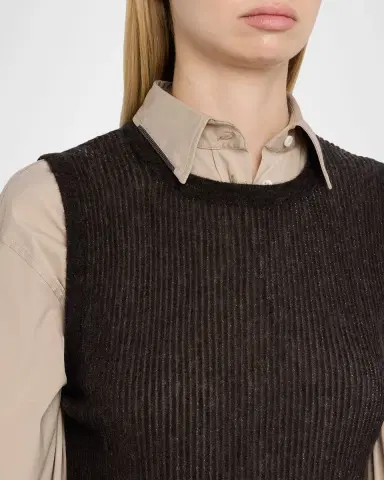 Brunello Cucinelli Rib-Knit Sweater Vest | Thumbnail 5 Brunello Cucinelli Rib-Knit Sweater Vest | Thumbnail 5