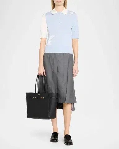 Thom Browne Mrs. Thom Grain Leather Tote Bag | Thumbnail 5 Thom Browne Mrs. Thom Grain Leather Tote Bag | Thumbnail 5