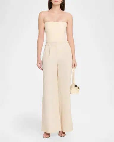 Simkhai Leroy Pleated Wide-Leg Pants | Thumbnail 2 Simkhai Leroy Pleated Wide-Leg Pants | Thumbnail 2