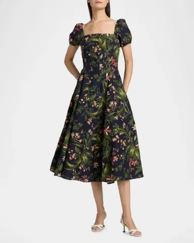 PAIGE Lindi Silk-Linen Midi Dress | Thumbnail 2 PAIGE Lindi Silk-Linen Midi Dress | Thumbnail 2