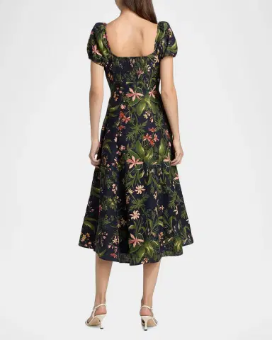PAIGE Lindi Silk-Linen Midi Dress | Thumbnail 3 PAIGE Lindi Silk-Linen Midi Dress | Thumbnail 3