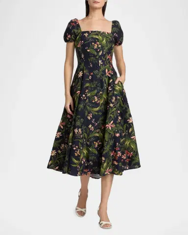 PAIGE Lindi Silk-Linen Midi Dress | Thumbnail 4 PAIGE Lindi Silk-Linen Midi Dress | Thumbnail 4