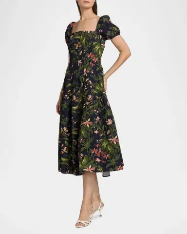 PAIGE Lindi Silk-Linen Midi Dress | Thumbnail 7 PAIGE Lindi Silk-Linen Midi Dress | Thumbnail 7
