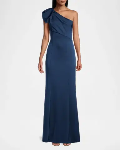Aidan Mattox One-Shoulder Mermaid Gown | Thumbnail 2 Aidan Mattox One-Shoulder Mermaid Gown | Thumbnail 2