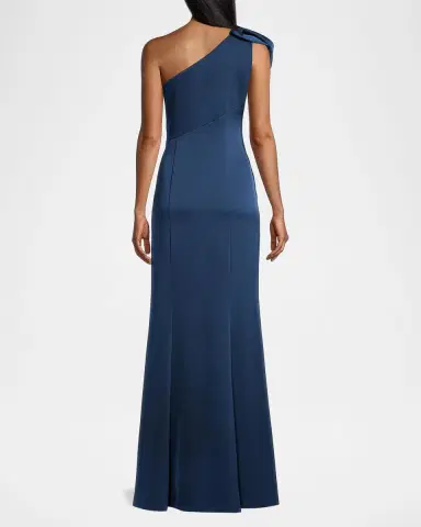 Aidan Mattox One-Shoulder Mermaid Gown | Thumbnail 3 Aidan Mattox One-Shoulder Mermaid Gown | Thumbnail 3