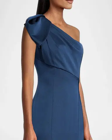 Aidan Mattox One-Shoulder Mermaid Gown | Thumbnail 5 Aidan Mattox One-Shoulder Mermaid Gown | Thumbnail 5